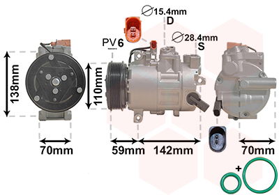 Kompressor, Klimaanlage Van Wezel 0300K402 von Van Wezel