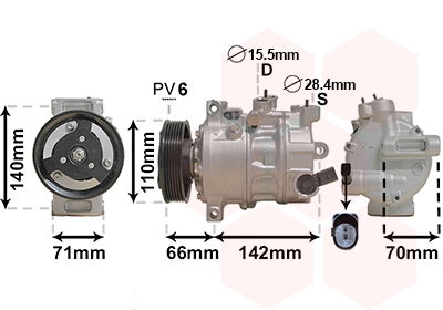 Kompressor, Klimaanlage Van Wezel 0301K703 von Van Wezel