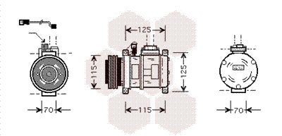 Kompressor, Klimaanlage Van Wezel 0600K066 von Van Wezel