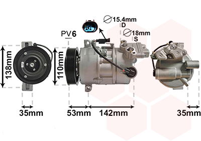 Kompressor, Klimaanlage Van Wezel 0600K393 von Van Wezel