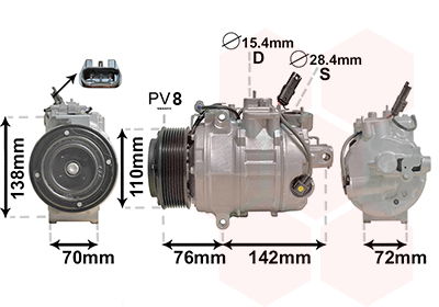 Kompressor, Klimaanlage Van Wezel 0600K419 von Van Wezel