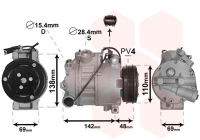 Kompressor, Klimaanlage Van Wezel 0600K443 von Van Wezel