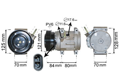 Kompressor, Klimaanlage Van Wezel 0800K037 von Van Wezel