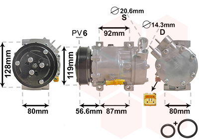 Kompressor, Klimaanlage Van Wezel 0900K238 von Van Wezel