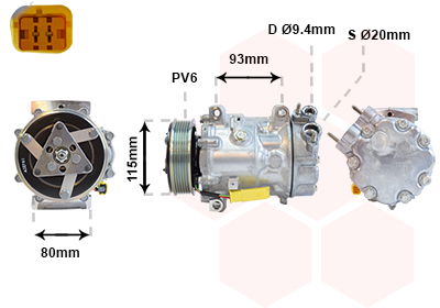 Kompressor, Klimaanlage Van Wezel 0901K706 von Van Wezel