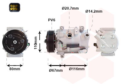 Kompressor, Klimaanlage Van Wezel 0901K725 von Van Wezel