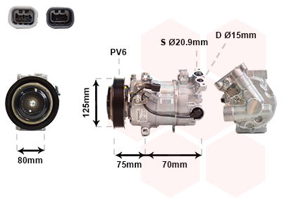 Kompressor, Klimaanlage Van Wezel 1301K700 von Van Wezel