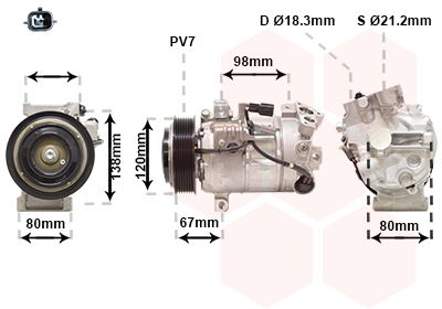 Kompressor, Klimaanlage Van Wezel 1301K701 von Van Wezel