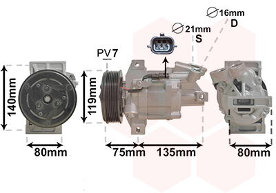 Kompressor, Klimaanlage Van Wezel 1501K704 von Van Wezel