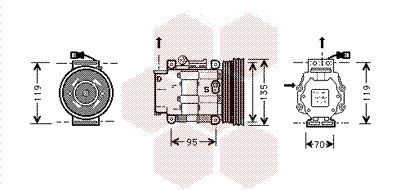 Kompressor, Klimaanlage Van Wezel 1700K041 von Van Wezel