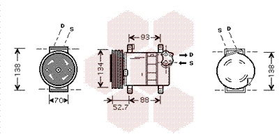 Kompressor, Klimaanlage Van Wezel 1700K088 von Van Wezel