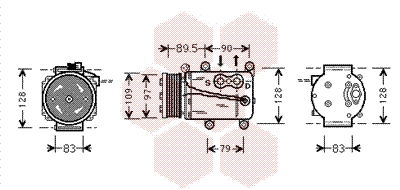 Kompressor, Klimaanlage Van Wezel 1800K082 von Van Wezel