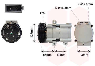 Kompressor, Klimaanlage Van Wezel 1800K167 von Van Wezel