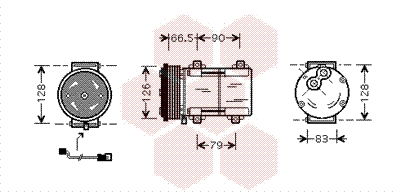 Kompressor, Klimaanlage Van Wezel 1800K276 von Van Wezel