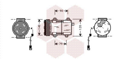 Kompressor, Klimaanlage Van Wezel 1800K277 von Van Wezel