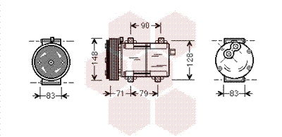 Kompressor, Klimaanlage Van Wezel 1800K279 von Van Wezel