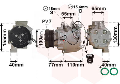 Kompressor, Klimaanlage Van Wezel 2500K208 von Van Wezel