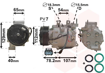 Kompressor, Klimaanlage Van Wezel 2500K311 von Van Wezel