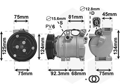 Kompressor, Klimaanlage Van Wezel 2700K219 von Van Wezel