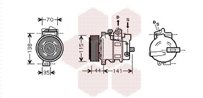 Kompressor, Klimaanlage Van Wezel 3000K401 von Van Wezel