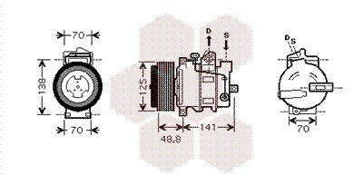 Kompressor, Klimaanlage Van Wezel 3000K426 von Van Wezel