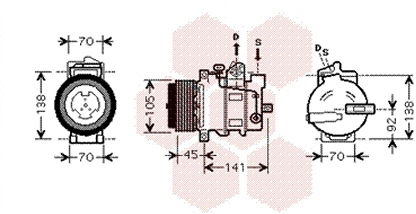 Kompressor, Klimaanlage Van Wezel 3000K429 von Van Wezel