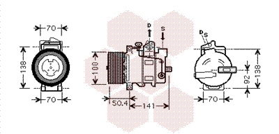 Kompressor, Klimaanlage Van Wezel 3000K431 von Van Wezel