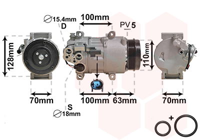 Kompressor, Klimaanlage Van Wezel 3000K434 von Van Wezel