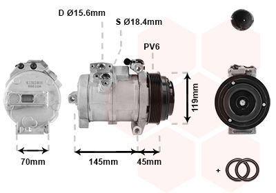 Kompressor, Klimaanlage Van Wezel 3000K530 von Van Wezel