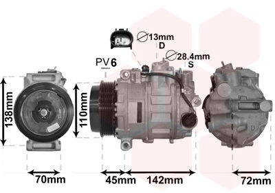 Kompressor, Klimaanlage Van Wezel 3000K586 von Van Wezel