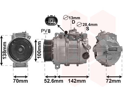 Kompressor, Klimaanlage Van Wezel 3000K639 von Van Wezel