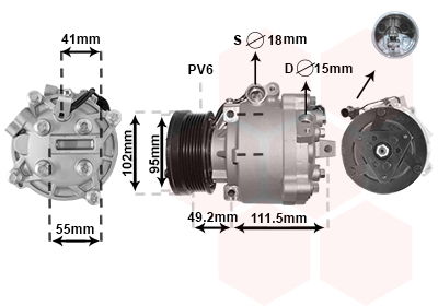 Kompressor, Klimaanlage Van Wezel 3201K701 von Van Wezel