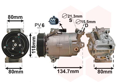 Kompressor, Klimaanlage Van Wezel 3301K700 von Van Wezel