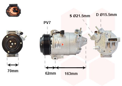 Kompressor, Klimaanlage Van Wezel 3301K701 von Van Wezel