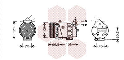 Kompressor, Klimaanlage Van Wezel 3700K389 von Van Wezel