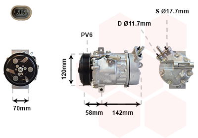 Kompressor, Klimaanlage Van Wezel 3700K448 von Van Wezel