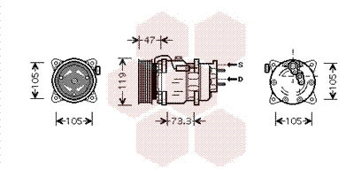 Kompressor, Klimaanlage Van Wezel 4000K242 von Van Wezel