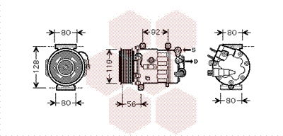 Kompressor, Klimaanlage Van Wezel 4000K320 von Van Wezel