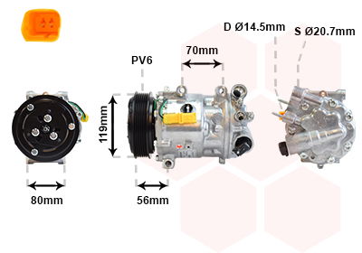 Kompressor, Klimaanlage Van Wezel 4000K322 von Van Wezel