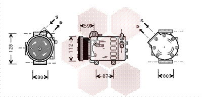 Kompressor, Klimaanlage Van Wezel 4000K333 von Van Wezel