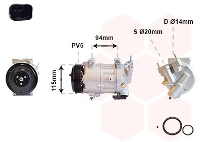 Kompressor, Klimaanlage Van Wezel 4000K418 von Van Wezel