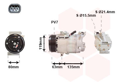 Kompressor, Klimaanlage Van Wezel 4300K389 von Van Wezel