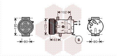 Kompressor, Klimaanlage Van Wezel 4300K404 von Van Wezel