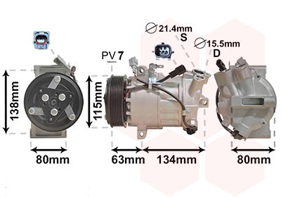 Kompressor, Klimaanlage Van Wezel 4301K703 von Van Wezel