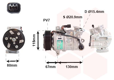 Kompressor, Klimaanlage Van Wezel 4301K714 von Van Wezel