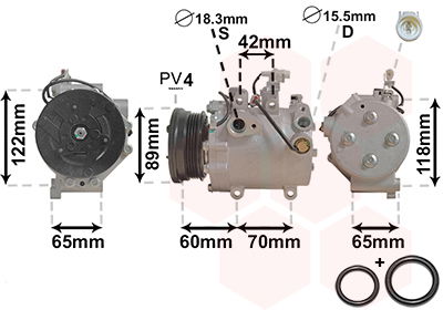 Kompressor, Klimaanlage Van Wezel 5200K125 von Van Wezel