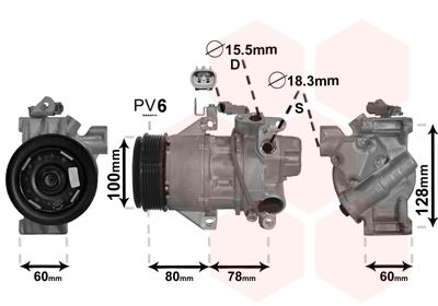 Kompressor, Klimaanlage Van Wezel 5300K618 von Van Wezel