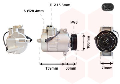 Kompressor, Klimaanlage Van Wezel 5800K356 von Van Wezel