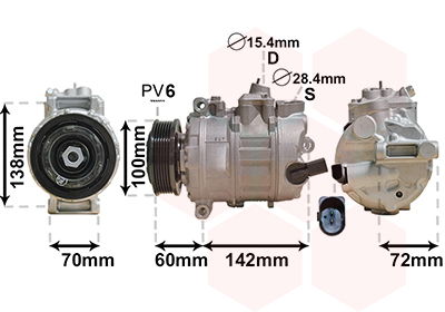 Kompressor, Klimaanlage Van Wezel 5800K386 von Van Wezel