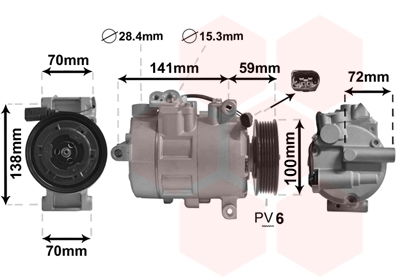 Kompressor, Klimaanlage Van Wezel 5801K701 von Van Wezel